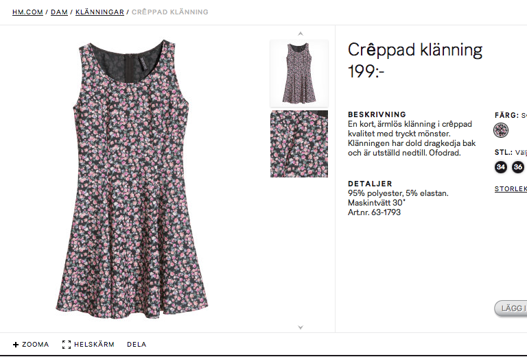 Blommig klänning från H&M