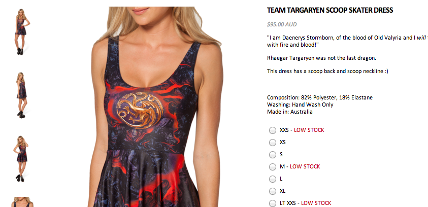 Team Targaryen Dress
